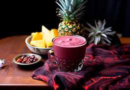 Frullato di Ananas e Mirtilli
